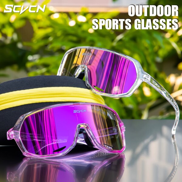 Nuevo Scvcn gafas de ciclismo fotocromáticas deportivas para hombres UV400 gafas de cristal para bicicleta MTB para mujer gafas de pesca para montar en bicicleta