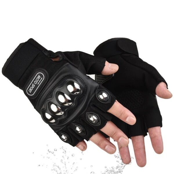 Nuevos guantes de moto de verano, guantes de motociclista transpirables de medio dedo, guantes de ciclismo ATV MTB, protector de palmas anticaída para Moto