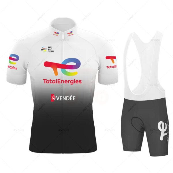 Nuevo Total Energies ropa de Ciclismo transpirable Anti-UV ropa de bicicleta/conjuntos de Jersey de bicicleta de manga corta 2023 verano Maillot Ciclismo