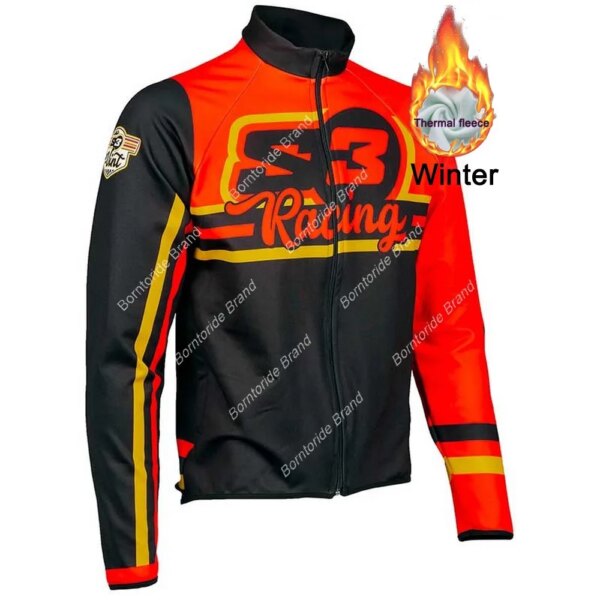 Nuevas chaquetas de motocicleta, chaqueta de equipo de carreras de motos todoterreno para Motocross, ropa de abrigo, cierre de cremallera, mantiene el calor, 2 bolsillos