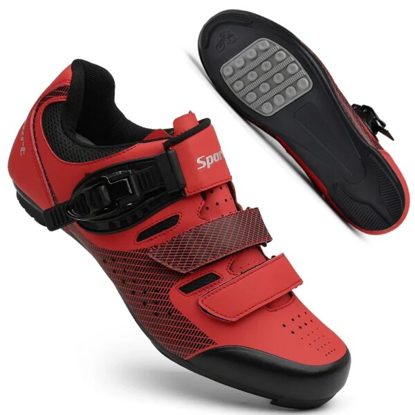 Zapato de ciclismo sin tacos, zapatilla plana para hombre y mujer, calzado deportivo para bicicleta de montaña, bicicleta de carretera, carreras, velocidad de triatlón Spd al aire libre