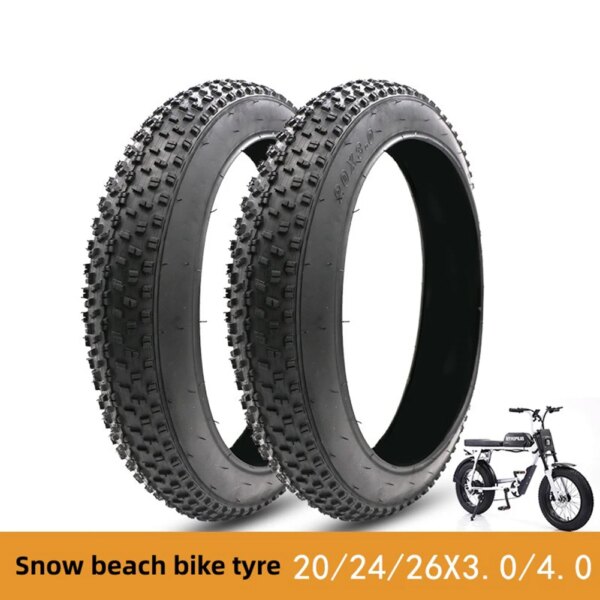 Neumáticos antideslizantes para ciclismo, Buggy de 20/24/26x3,0/4,0 pulgadas, a prueba de pinchazos, neumáticos para bicicleta de nieve, neumáticos anchos para bicicleta de playa