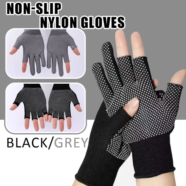 Guantes antideslizantes con pantalla táctil de nailon para hombre y mujer, guantes transpirables de medio dedo para verano al aire libre, ciclismo, conducción, deportes, Fitness