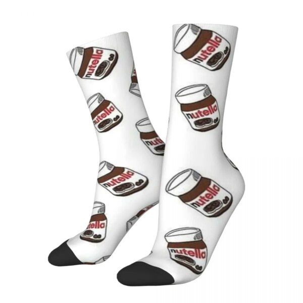 Medias Nutella para niñas, calcetines con patrón de comida, calcetines cálidos y suaves de ocio, calcetines con patrón antibacteriano para ciclismo de invierno, regalo