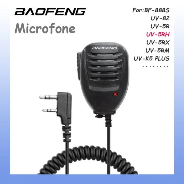 Baofeng-walkie talkie PTT Original, altavoz con micrófono adecuado para Baofeng UV-5R, accesorios de radio portátiles de la serie BF-888S