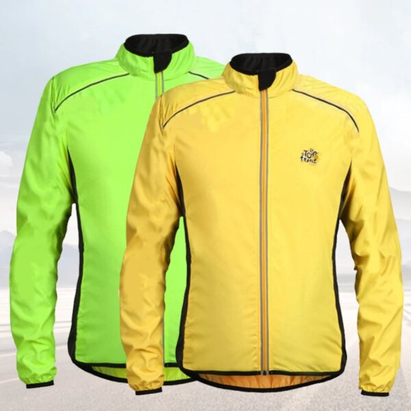 Chaquetas de ciclismo al aire libre transpirable de secado rápido protector solar chaqueta deportiva parabrisas ropa de montar en bicicleta rompevientos de moda para hombres