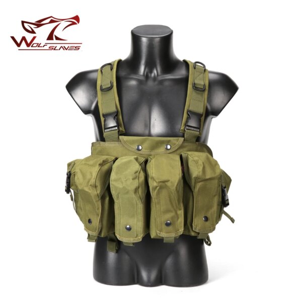 Chaleco táctico Molle AK para ciclismo al aire libre, aparejo de pecho, chaleco de combate, Airsoft, Paintball, bolsa militar para revista, chaleco CS, accesorios para juego de guerra