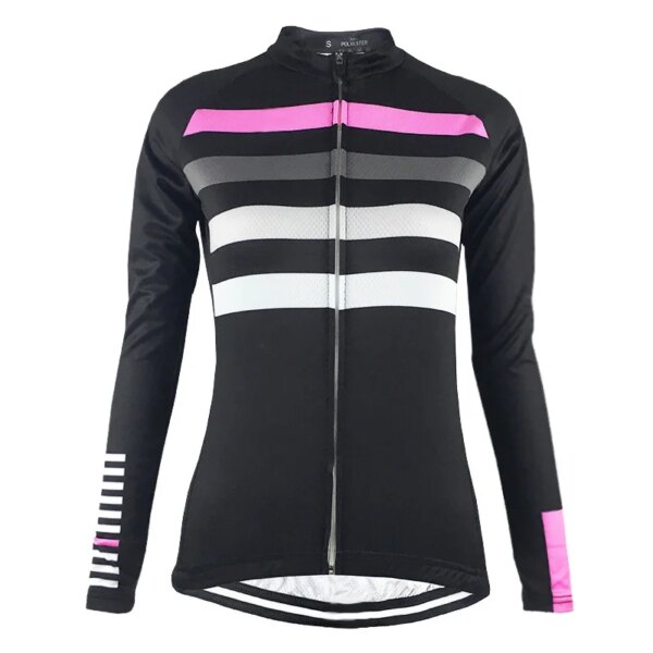 Camiseta de Ciclismo de manga larga para exterior, chaqueta MTB, camiseta con pechera para bicicleta, Maillot, Ropa de Ciclismo, moda para mujer, vestido deportivo clásico