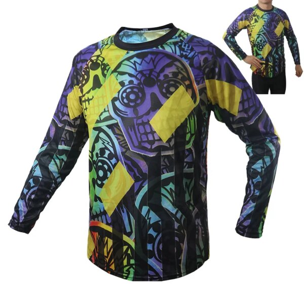 Camisa de Motocross para hombre al aire libre, bicicleta de montaña, ropa de pesca cómoda para ciclismo MTB, ropa de bicicleta, carrera de descenso 2024 nuevo