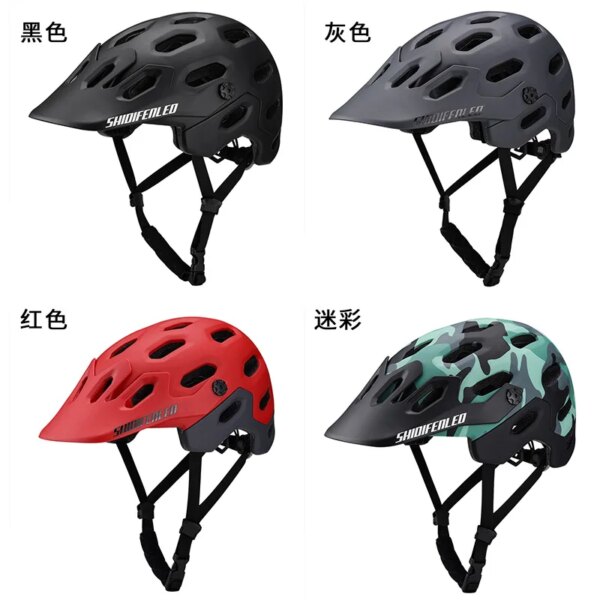 Casco para montar en bicicleta de montaña al aire libre, casco de seguridad en bicicleta, medio casco integrado para hombre y mujer, equipo de equitación con ala desmontable