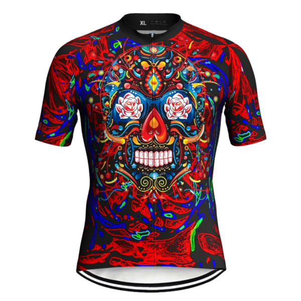 Camiseta deportiva para bicicleta al aire libre, ropa de manga corta, Jersey de carretera, chaqueta de ciclismo para hombre, ropa roja para correr a prueba de sudor y descenso