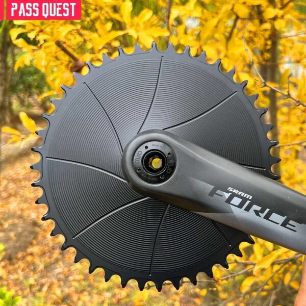 PASS QUEST 8 Stud AERO Juego de bielas anchas y estrechas redondas de 3 mm para manivela de montaje directo FORCE Gravel Bike AXS Cadena de 12 velocidades 38-54T