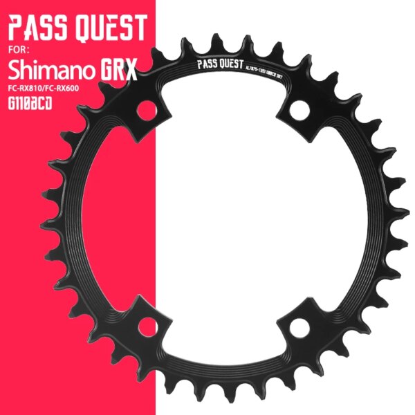 PASS QUEST GRX Crank Special G110BCD Placa de dientes de cuatro garras Los dientes positivos y negativos no se caen de la cadena individual