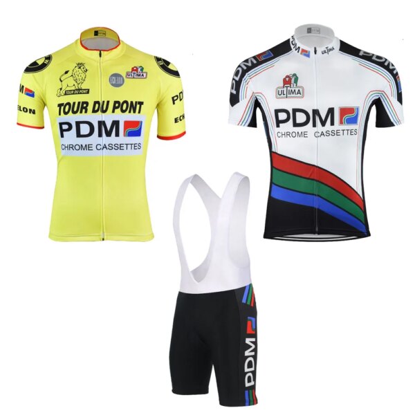 PDM-Camiseta de Ciclismo para hombre, conjunto de pantalones cortos con pechera de manga corta, almohadilla de GEL, ropa de Ciclismo, conjunto corto