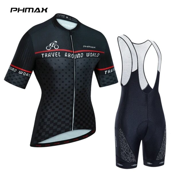 PHMAX ropa de Ciclismo de verano 100% poliéster bicicleta Maillot Ciclismo Hombre ropa para bicicleta de montaña de secado rápido