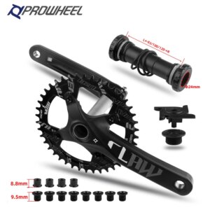 Manivela PROWHEEL para bicicleta de nieve, manivela de 170mm, platos 32T/34T/36T/38T40T/42T con soporte inferior BB100/platos y bielas de bicicleta gruesas de 120mm