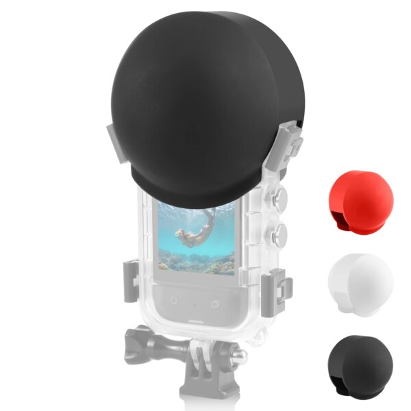 PULUZ-funda de buceo Invisible, protector de lente, cubierta protectora de silicona para Insta360 X3/X4, tapa de lente, accesorios para cámaras de acción