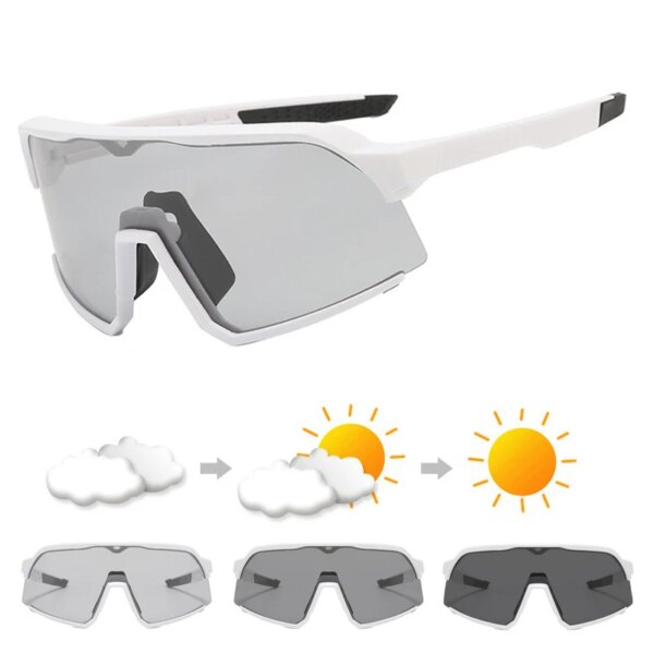 Gafas de sol deportivas fotocromáticas MTB para hombre y mujer, gafas polarizadas UV400, gafas para correr, pescar, ciclismo, gafas para bicicleta de carretera