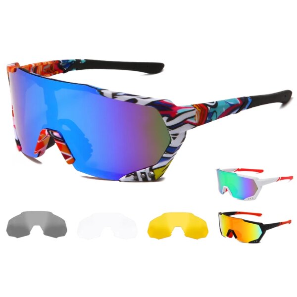 Gafas polarizadas para ciclismo de montaña, gafas para deportes al aire libre, gafas deportivas para hombre y mujer con 3 lentes opcionales