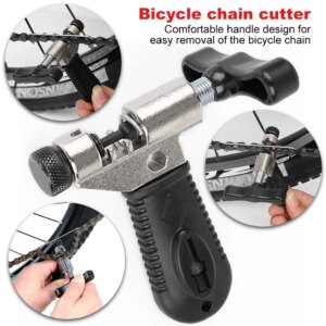 Herramienta portátil para quitar cadena de bicicleta, partidor de cadena de bicicleta de montaña negro, divisor, mango de bicicleta, cortador de cadena, herramienta de reparación de bicicletas