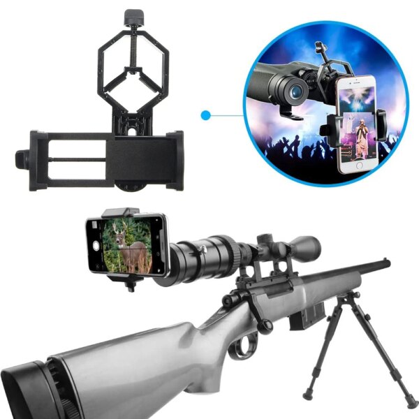 Adaptador de montaje para telescopio de teléfono móvil portátil, Clip de montaje, Monocular, telescopio, soporte Binocular, soporte para ocular decorativo