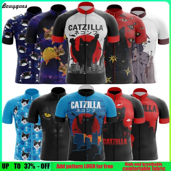 Pro Team CAT-Camiseta de ciclismo para hombre, Maillot MTB, camiseta para bicicleta, Jersey para descensos, equipo profesional Tricota de alta calidad, ropa para bicicleta de montaña