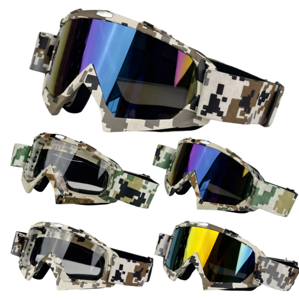 Gafas profesionales de Motocross, gafas de camuflaje para caza, motocicleta, ciclismo, gafas para exteriores, accesorios para casco