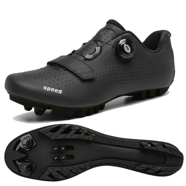 Zapatos profesionales para bicicleta de montaña, zapatillas de ciclismo para hombre y mujer, calzado deportivo plano para carreras de velocidad en carretera