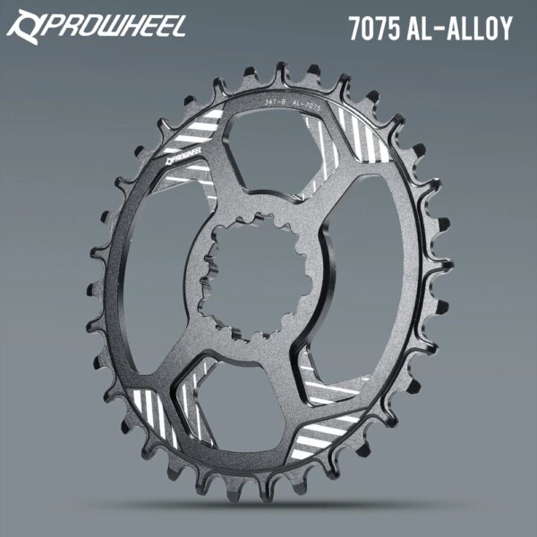 Prowheel GXP plato ancho estrecho redondo aleación 7075 MTB bicicleta de montaña 12 velocidades rueda de cadena bielas engranaje de bicicleta 0mm 3mm Offset