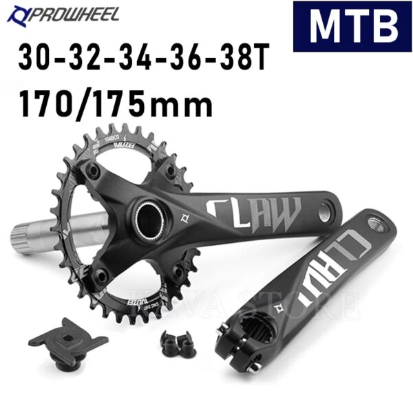 Prowheel-platos y bielas para bicicleta de montaña, 170mm, 175mm, vela para bicicleta de montaña, pie 32T, 34T, 36T, 38T, piñón de bicicleta 104BCD, plato BB73 + soporte inferior