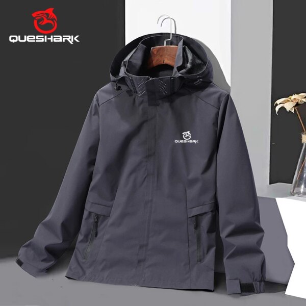 QUESHARK hombres reflectante impermeable a prueba de viento Softshell ciclismo chaqueta MTB bicicleta primavera otoño rompevientos bicicleta abrigo Jersey