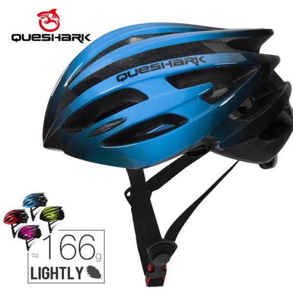 QUESHARK hombres mujeres ultraligero ciclismo casco Color degradado MTB bicicleta de carretera motociclismo ventilado gorra de seguridad