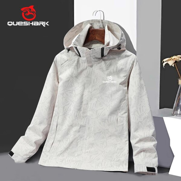 QUESHARK mujer patrón de hoja impermeable a prueba de viento Softshell ciclismo chaqueta MTB bicicleta primavera otoño rompevientos bicicleta abrigo Jersey