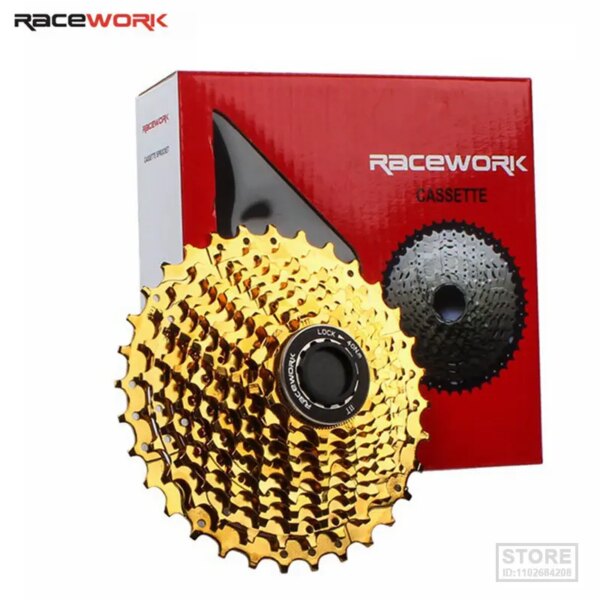 RACEWORK-Cassette de 11 velocidades para bicicleta de carretera, rueda libre de 28T y 32T, volante dorado para Shimamo 105 6800 R7000 R8000