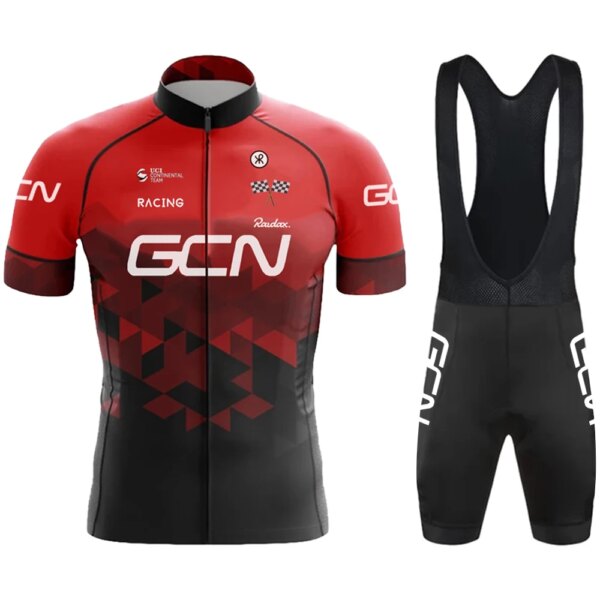 RAUDAX GCN-traje de ciclismo para hombre, ropa de ciclismo de carretera de verano, Jersey de manga corta, ropa deportiva transpirable para bicicleta de montaña