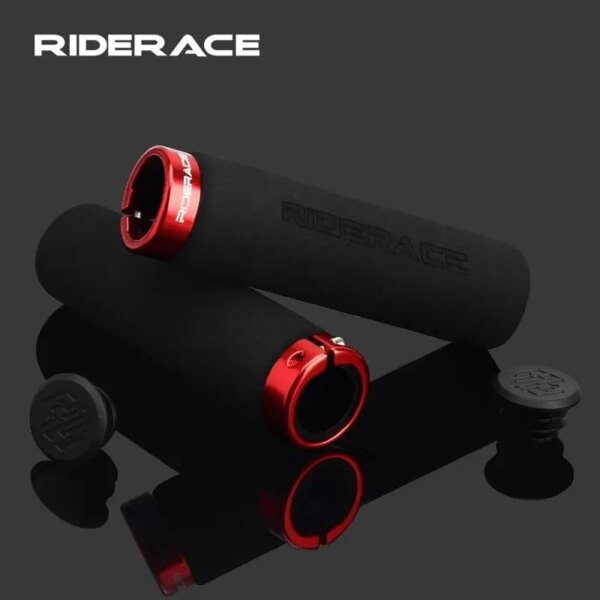 RIDERACE-empuñaduras de manillar de bicicleta, esponja suave, antideslizante, amortiguadora, para manillar de bicicleta de montaña MTB, accesorios de ciclismo