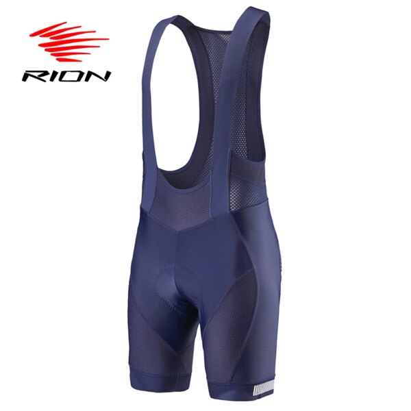 RION-pantalones cortos con pechera para Ciclismo para hombre, Baberos para bicicleta con almohadilla 3D, transpirables, de secado rápido, mallas para Ciclismo de montaña