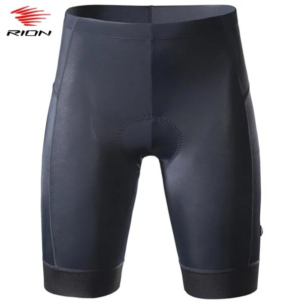 RION MTB Road Mountain Bike hombres pantalones cortos de ciclismo acolchados mujeres ropa de bicicleta verano medias deportivas hombre mujer bolsillo negro