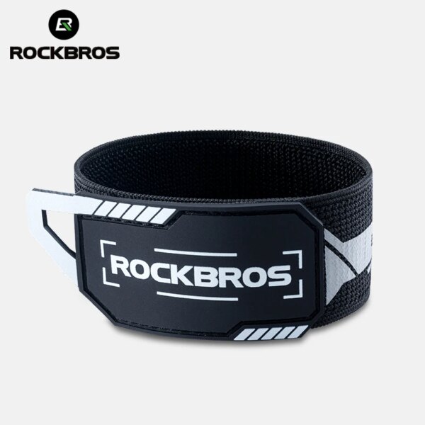 ROCKBROS-correas para pierna y tobillo para bicicleta, pantalones antideslizantes, banda de seguridad, vendaje para pantalones, deportes al aire libre, trotar, equipo de ciclismo MTB