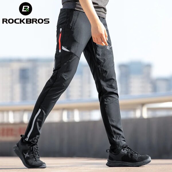 Pantalones de bicicleta ROCKBROS, pantalones de ciclismo ligeros e informales estilo SKY, ropa de bicicleta transpirable y elástica de alta humedad, pantalones MTB