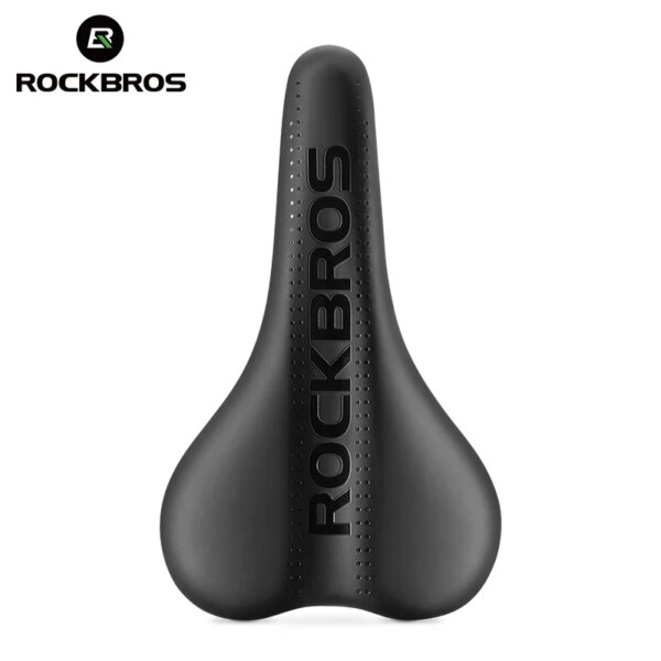 ROCKBROS-sillín de bicicleta, cómodo cojín para ciclismo, absorción de impacto, resistente al desgaste, cojín transpirable de cuero PU