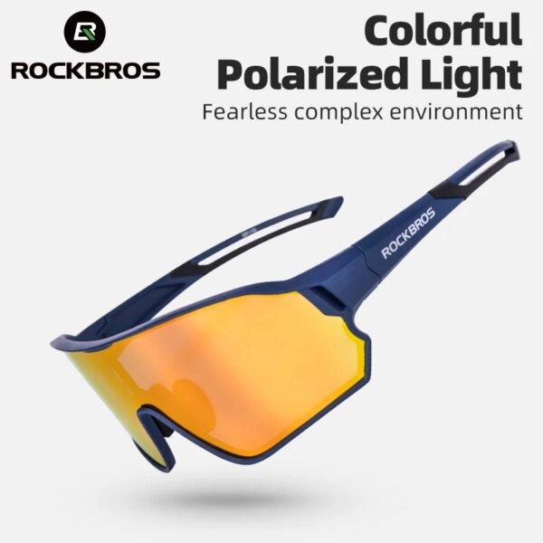 ROCKBROS-gafas polarizadas para bicicleta, lentes para bicicleta de montaña y carretera, Anti UV400, gafas de sol deportivas, equipo para ciclismo