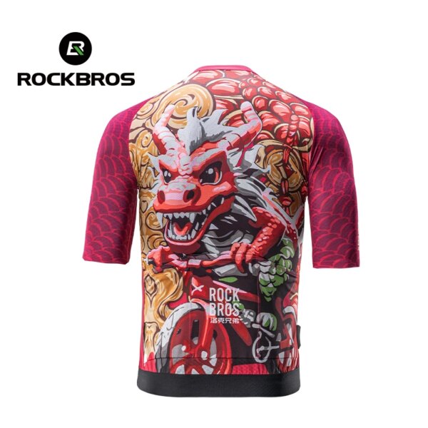 ROCKBROS-ropa de Ciclismo de manga corta, camiseta transpirable de verano para bicicleta, camiseta de Ciclismo de montaña de secado rápido con cremallera YKK