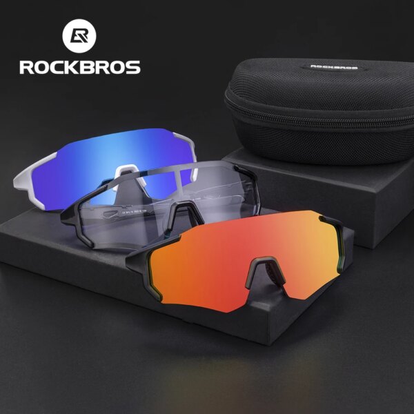 ROCKBROS gafas de ciclismo gafas fotocromáticas polarizadas protección UV400 gafas de sol deportes al aire libre pesca MTB gafas de bicicleta