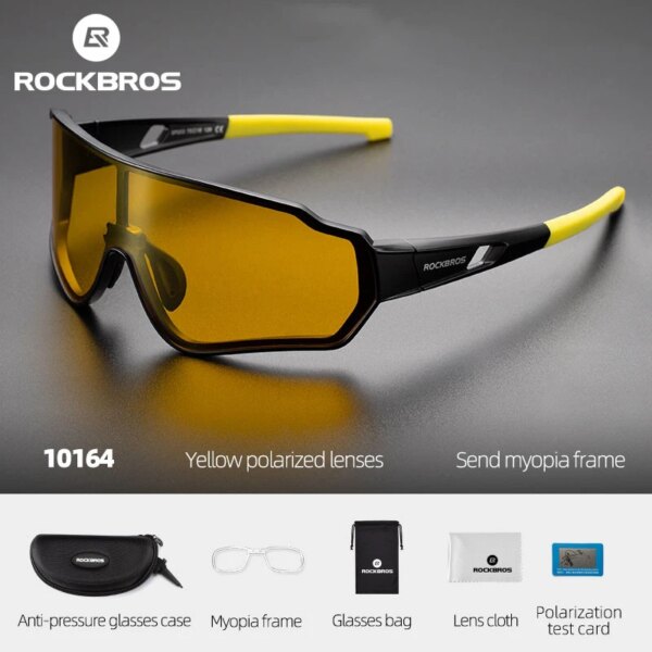 ROCKBROS gafas de ciclismo gafas polarizadas deportes al aire libre senderismo gafas hombres mujeres gafas de sol marco interior equipo de ciclismo