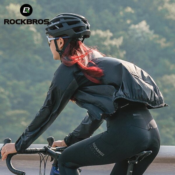 ROCKBROS-Chaqueta de ciclismo para hombre y mujer, ropa de piel, ropa deportiva ultraligera y transpirable con protector solar de nailon, prendas de vestir absorbentes para el sudor, informales