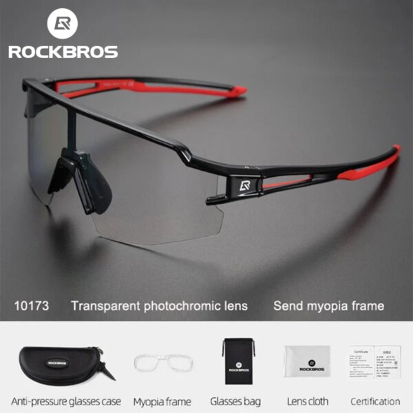 Gafas de sol ROCKBROS para ciclismo, gafas fotocromáticas polarizadas para bicicleta, gafas deportivas, gafas de sol de cristal para conducción al aire libre, gafas de sol para pesca y bicicleta