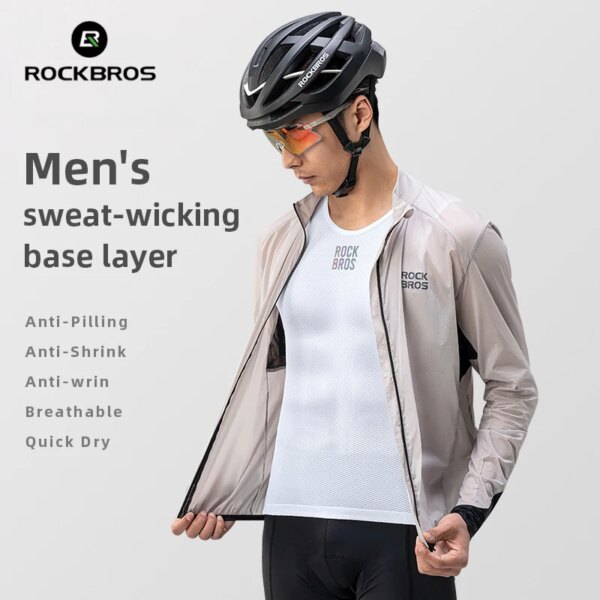 ROCKBROS-Chalecos de ciclismo para hombre, ropa de verano para bicicleta, chaleco reflectante de seguridad con logotipo, Jersey transpirable para ejercicio al aire libre