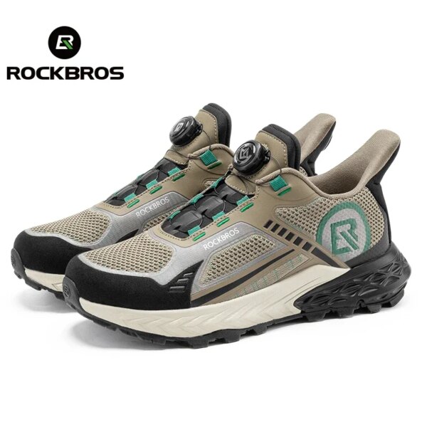 ROCKBROS, zapatillas deportivas para hombre, zapatos de ciclismo, calzado deportivo informal para Fitness, senderismo, trotar, deportes al aire libre, calzado para hacer ejercicio en bicicleta