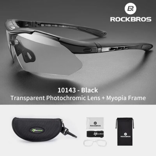 ROCKBROS-gafas fotocromáticas para ciclismo, gafas deportivas con protección UV400, gafas de sol ultraligeras para montar en bicicleta de montaña, equipo de pesca para hombre